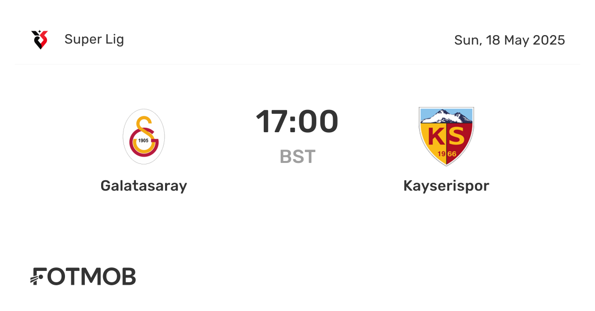 مباراة Galatasaray و Kayserispor: مواجهة مثيرة في الدوري التركي